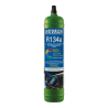 Refrigerant gas R134a refill in 900g cylinder for car A/C systems 1/2" acme valve