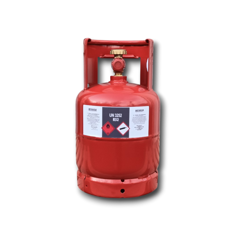 Gaz réfrigérant R32 bouteille de gaz 5 kg W21,7x1/14" gauche