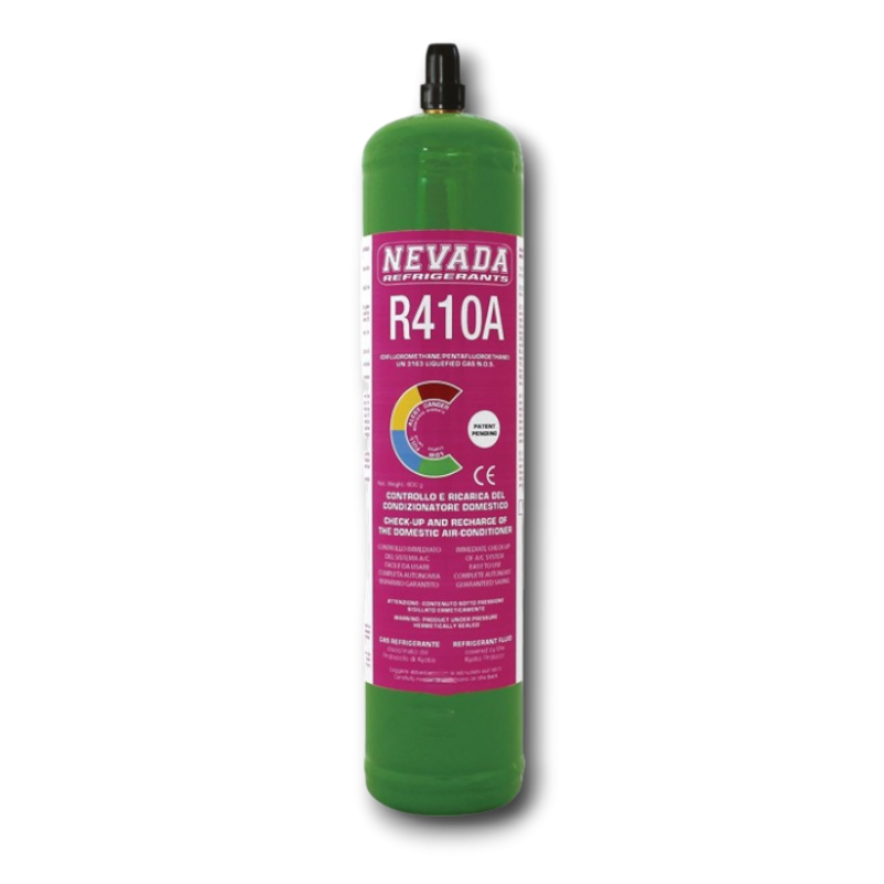 Refrigerant gas R410a refill in cylinder 780g valve 1/2" acme