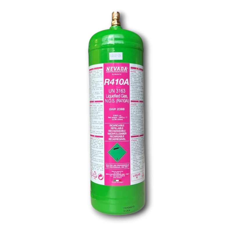 Kältemittelgas R410a, Nachfüllung in 1,9-Kg-Flasche mit 5/16-Zoll-ACME-Ventil