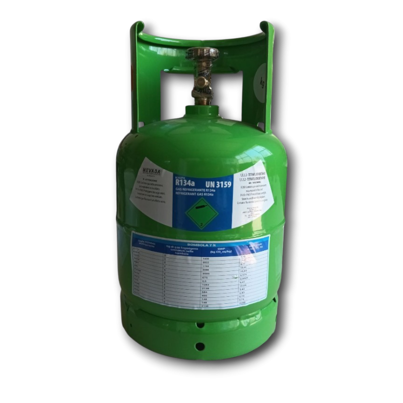 Refrigerant gas R134a 5 kg cylinder valve 1/4 SAE