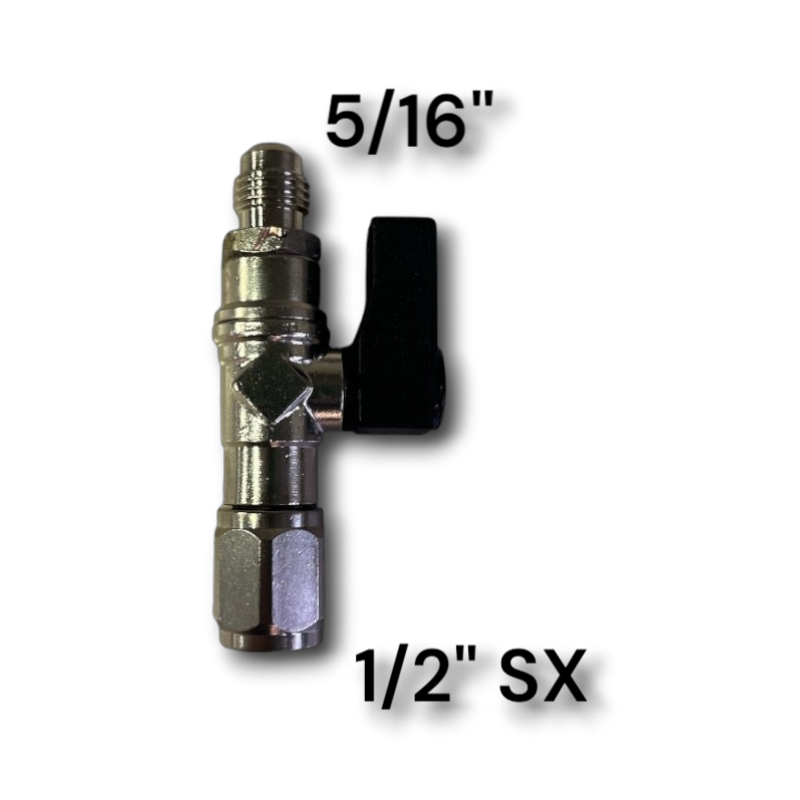 Ball valve 1/2″SX x 5/16″ for 1 – 2 kg cylinders