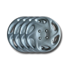Peugeot 206 Kit 4 wheel caps 14" without logo