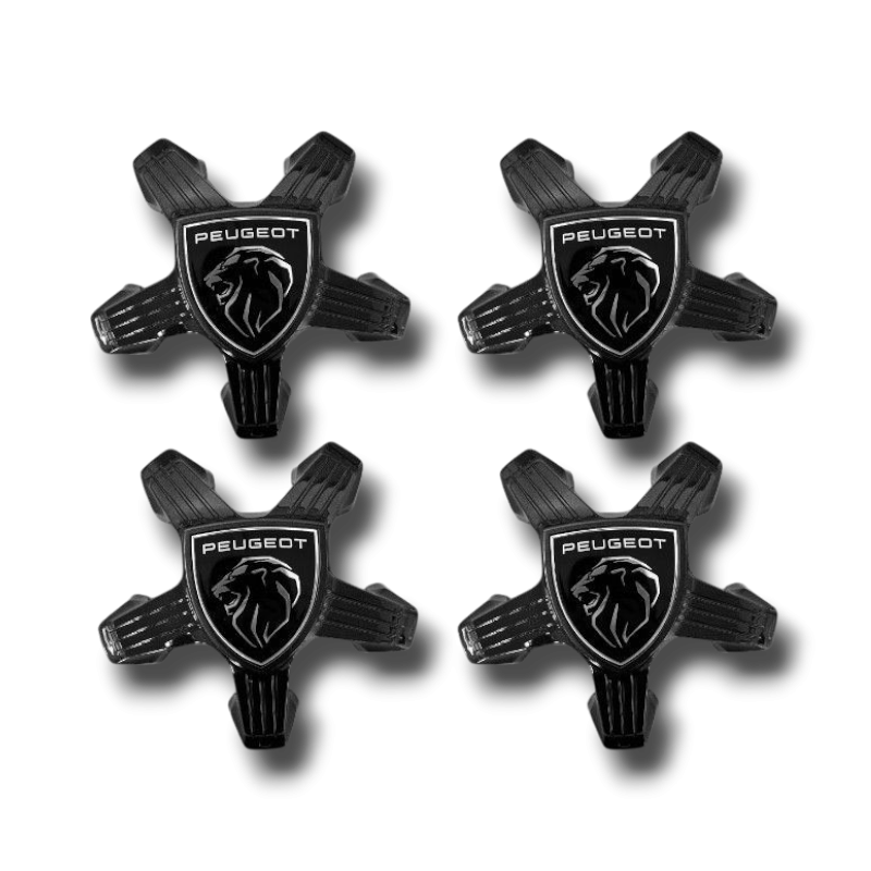 Peugeot 3008 2024 Kit 4 caches boulons de roue d'origine noir/gris