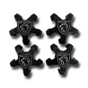 Peugeot 308 2021 Kit 4 caches boulons de roue d'origine noir total
