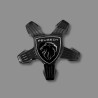 Peugeot 3008 2024 Cache boulon de roue d'origine noir/gris